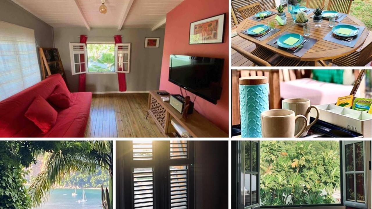 Habitation Baliache - Maison créole avec jardin privatif, plage à 200m Deshaies Esterno foto